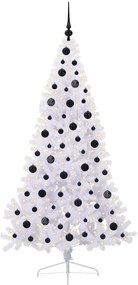 vidaXL Τεχνητό Χριστουγεννιάτικο Δέντρο Λευκό 180 cm PVC και Ατσάλι