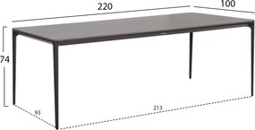 ΣΕΤ ΤΡΑΠΕΖΑΡΙΑΣ 9ΤΜΧ VICTUS HM10864.01 ΓΚΡΙ ΑΛΟΥΜ.-SINTERED STONE-OLEFIN--WICKER