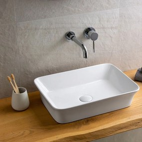 Νιπτήρας Επικαθήμενος LT 2261 49x35x11cm White Karag Πορσελάνη