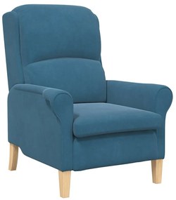 vidaXL Πολυθρόνα Μπλε 76 x 94 x 102 εκ Βελούδο