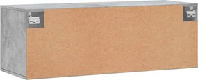 vidaXL Ντουλάπι Τοίχου Γκρι Σκυρ. 100x36,5x35 εκ. Επεξεργασμένο Ξύλο