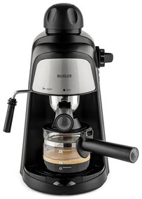 MUHLER MCM-33 Μηχανή Espresso 800W 3.5 Bar Μαύρη