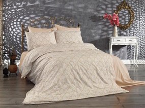 Παπλωματοθήκη Εμπριμέ Polycotton Υπέρδιπλη 220x240εκ. Οφηλία 275 Beige DimCol