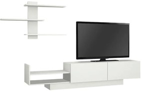 Σύνθεση τηλεόρασης Egemen Megapap χρώμα λευκό 180x32x40εκ.