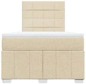 ΚΡΕΒΑΤΙ BOXSPRING ΜΕ ΣΤΡΩΜΑ ΚΡΕΜ 120X190 ΕΚ. ΥΦΑΣΜΑΤΙΝΟ 3293912