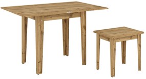 Τραπέζι Κουζίνας Επεκτεινόμενο Ρουστίκ HAZEL 80/120x60/80x77