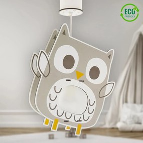 Owl MDF παιδικό φωτιστικό οροφής (63397)