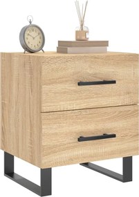 vidaXL Κομοδίνα 2 τεμ. Sonoma Δρυς 40 x 35 x 47,5 εκ. Επεξεργ. Ξύλο