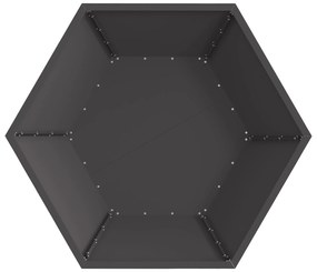 vidaXL Φωτιά Πυρκαγιάς Εξαγωνική Μαύρη 100x100x28 εκ Ατσάλι