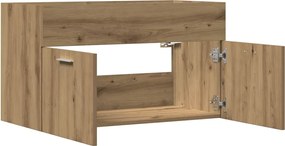 vidaXL Ντουλάπι Νιπτήρα Μπάνιου Αρτισιανή Δρυς 80x38,5x46εκ Επεξ. Ξύλο