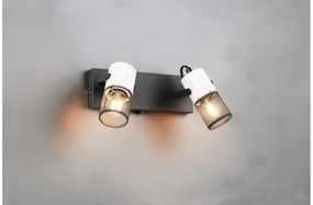 Σποτ Φωτιστικό Τοίχου 2xE14 Κινητό Διακόπτης Tosh Trio Lighting-804370234-Μαύρο-Λευκό 804370234