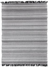 Χαλί Urban Cotton Kilim Samaira Black White Royal Carpet - 160 x 230 cm - 15URBSABW.160230