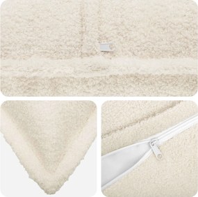 vidaXL Κάλυμμα Μαξιλαριού 2 pcs HOUTEN Κρεμ 50 x 75 cm Μπουκλέ