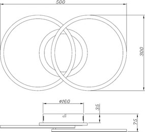 Φωτιστικό Πλαφονιέρα LED Dimmable RL Venida Silver R62783187
