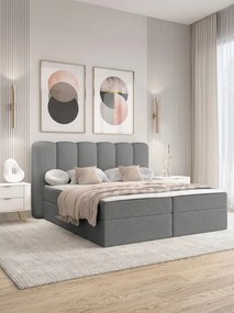 Επενδυμένο Κρεβάτι Softi I-Γκρι-160 x 200