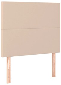 vidaXL Κρεβάτι Boxspring με Στρώμα Καπουτσίνο 100x200εκ.από Συνθ.Δέρμα