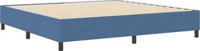 vidaXL Κρεβάτι πλατφόρμα Μπλε 200 x 200 cm ύφασμα