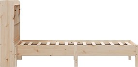 vidaXL Κρεβάτι Βιβλιοθήκη Χωρίς Στρώμα 75x190 εκ Μασίφ Ξύλο Πεύκο