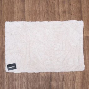 Ταπέτο Μπάνιου Rose 1 White Anna Riska 60x100cm 100% Βαμβάκι