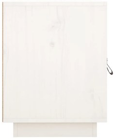 vidaXL Κομοδίνα 2 τεμ. Λευκό 40x34x45 εκ. από Μασίφ Ξύλο Πεύκου