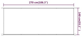 Τέντα Κάθετη Τερακότα 140 x 270 εκ. από Ύφασμα Oxford - Κόκκινο