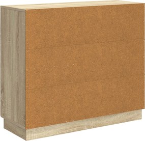 vidaXL Πλαϊνό γραφείο Sonoma Δρυς 89 x 34,5 x 77 εκ.