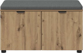 vidaXL Παγκάκι Χαλωρίου με μαξιλάρι Τεχνίτικη Δρυς 80 x 38 x 46 εκ