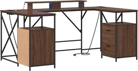 vidaXL Γραφείο Καφέ δρυς 182 x 101 x 87,5 εκ Επεξεργασμένο ξύλο