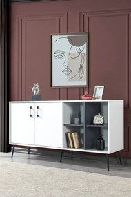 Κονσόλα Λευκό / Ανθρακί SOODER 160x44x20