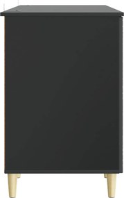 vidaXL Γραφείο Μαύρο 142,5 x 50 x 75 εκ. Επεξεργασμένο Ξύλο