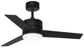 Iq Ανεμιστήρας Οροφής Cf-4215 Matt Black 107cm Με Led Φως Και Τηλεχειριστήριο Dc Motor 55w