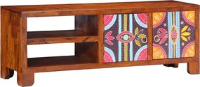 vidaXL Ντουλάπι τηλεόρασης πολύχρωμο 110x30x40 μασίφ ξύλο ακακίας