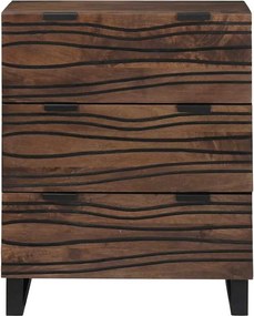 vidaXL Πλαϊνό γραφείο Καφέ 60 x 33.5 x 75 εκ. Μασίφ ξύλο μάνγκο