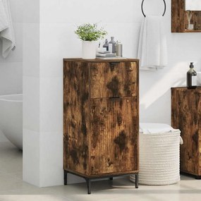 vidaXL Ντουλάπι Μπάνιου Καπνιστό Δρύς 39,5 x 36 x 88 εκ