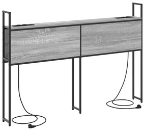 vidaXL Κεφαλάρι Αποθήκης Γκρι sonoma 135 cm Επεξεργασμένο ξύλο