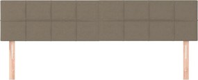 vidaXL Κεφαλάρια Taupe 200x5x78/88 εκ. Ύφασμα