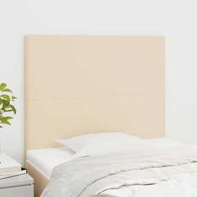 vidaXL Κεφαλάρια Κρεβατιού 2 τεμ. Κρεμ 90x5x78/88 εκ. Υφασμάτινο