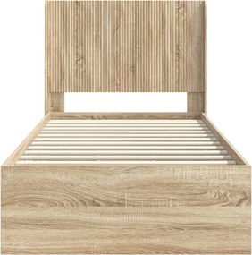 vidaXL Καλάθι με αποθήκη και κεφαλάρι Sonoma Δρυς 75 x 190 cm