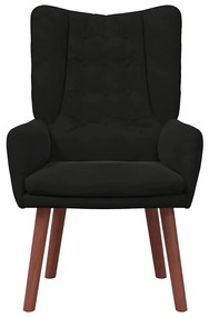 vidaXL Χαλαρωτική Πολυθρόνα Μαύρο 63 x 67 x 94 εκ. Βελούδο