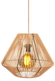 Ceiling Single Light Cordon 4 Fylliana Natural 40x35 cm 40x40x110 εκ.