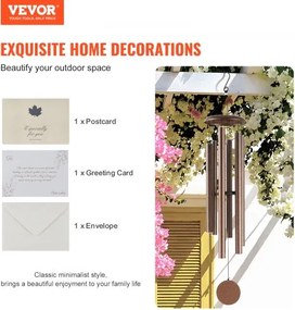 VEVOR Wind Chimes for Outside 1270 mm Aluminum Memorial Deep Tone Wind Chimes