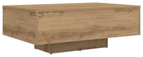 vidaXL Τραπέζι σαλονιού με LED φώτα Artisan Oak 85x55x31 εκ