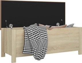 vidaXL Κουτί Αποθήκευσης Sonoma Δρυς 105x40x45εκ Επεξ. Ξύλο+ Μαξιλάρι