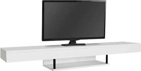 Έπιπλο τηλεόρασης Albares με LED λευκό 150x30x22εκ