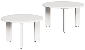 vidaXL Σετ Τραπεζιού Για Καφέ 2 pcs Λευκό 47.5 x 47.5 x 27 εκ.