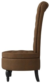 vidaXL Καναπέ με κουβέρτα Καφέ 56,5 x 70 x 110 εκ