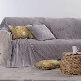 Διακοσμητικό Ριχτάρι Fleece/Κουβέρτα Καναπέ (130x180) Nef-Nef Homeware Dakari Grey