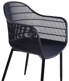 ΠΟΛΥΘΡΟΝΑ HADI ΠΟΛΥΠΡΟΠΥΛΕΝΙΟΥ ΜΑΥΡΗ 61x57x85Υ εκ. HM8511.02 - 0525206 - HM8511.02