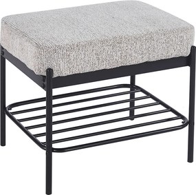 Σκαμπό (55x36x47) Spitishop Andenne L.Grey/Black