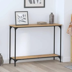 vidaXL Τραπέζι κονσόλας με ράφι artisan δρυς 101 x 30.5 x 75 εκ